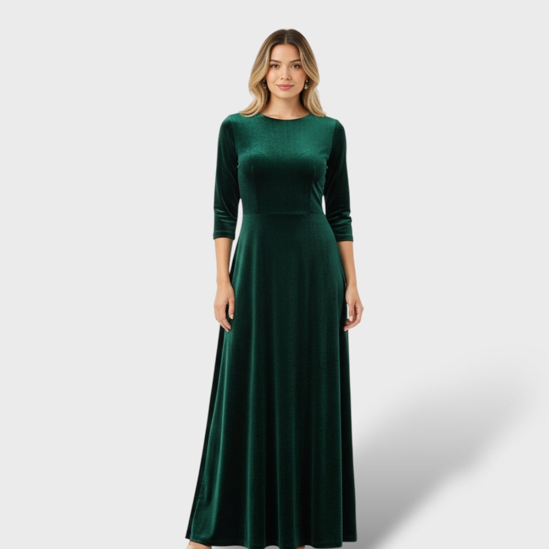 Elegant Long Sleeve Midi Dress
