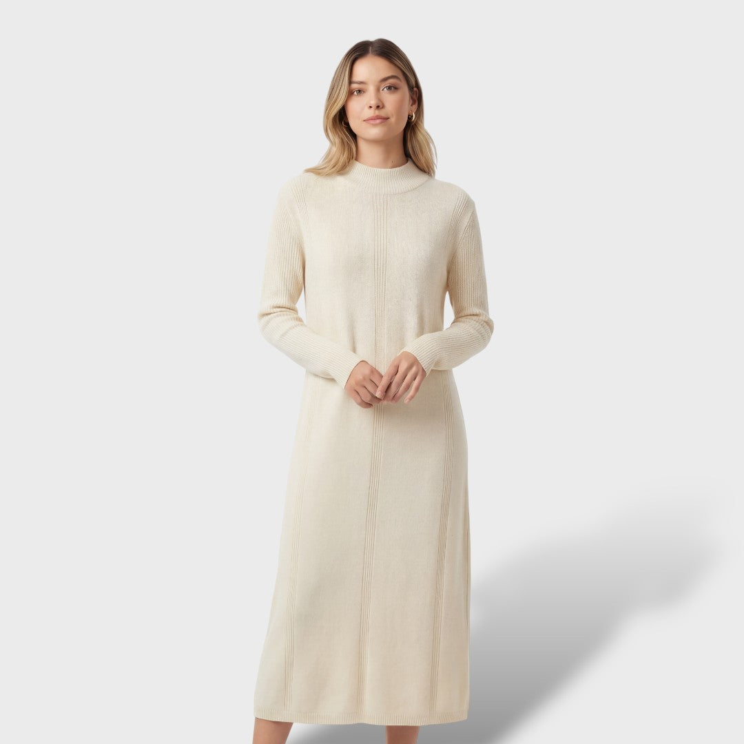 Long Wool Knit Dress for Women