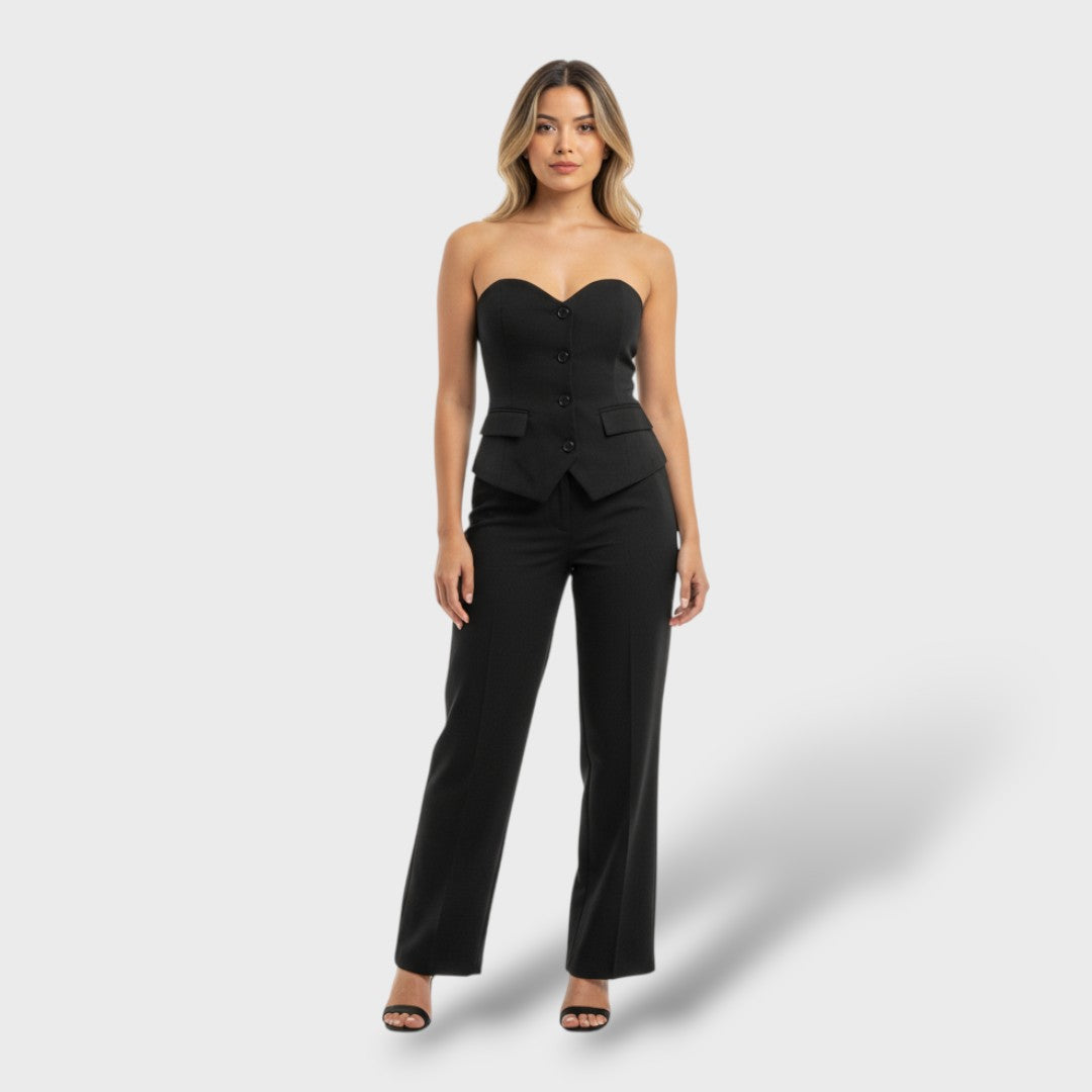 Women's Top and Wide Leg Pants Set