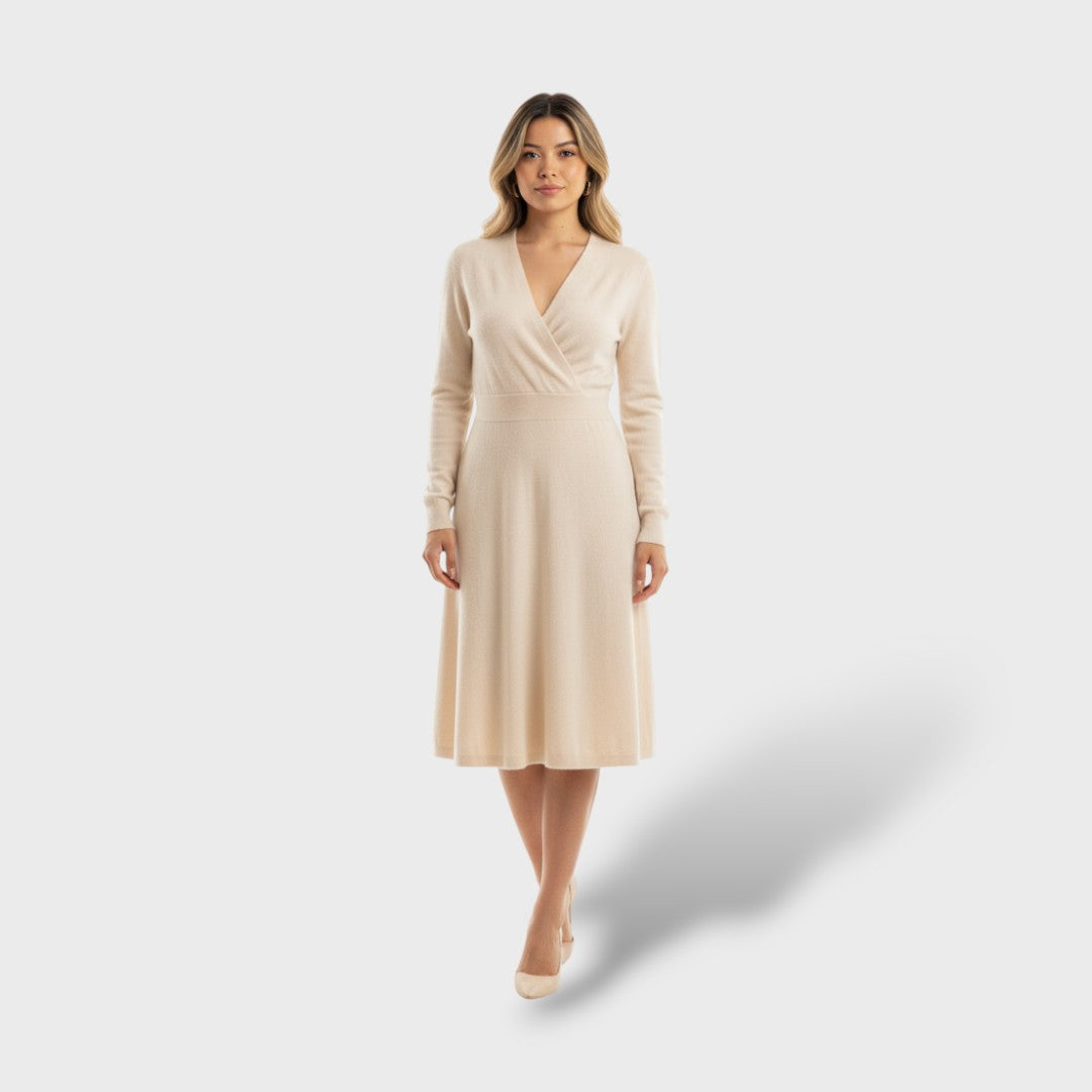 Soft Cashmere Wrap Dress