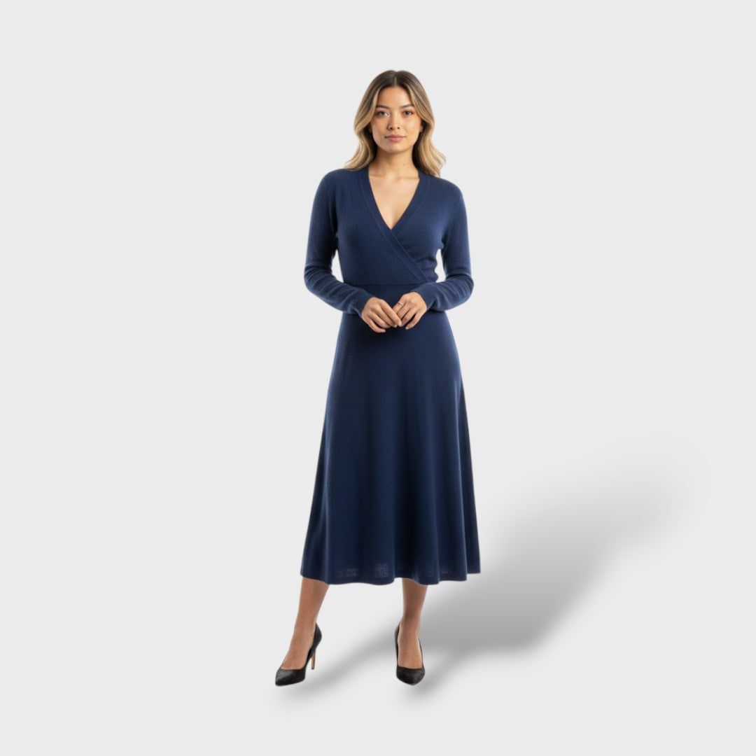 Soft Cashmere Wrap Dress
