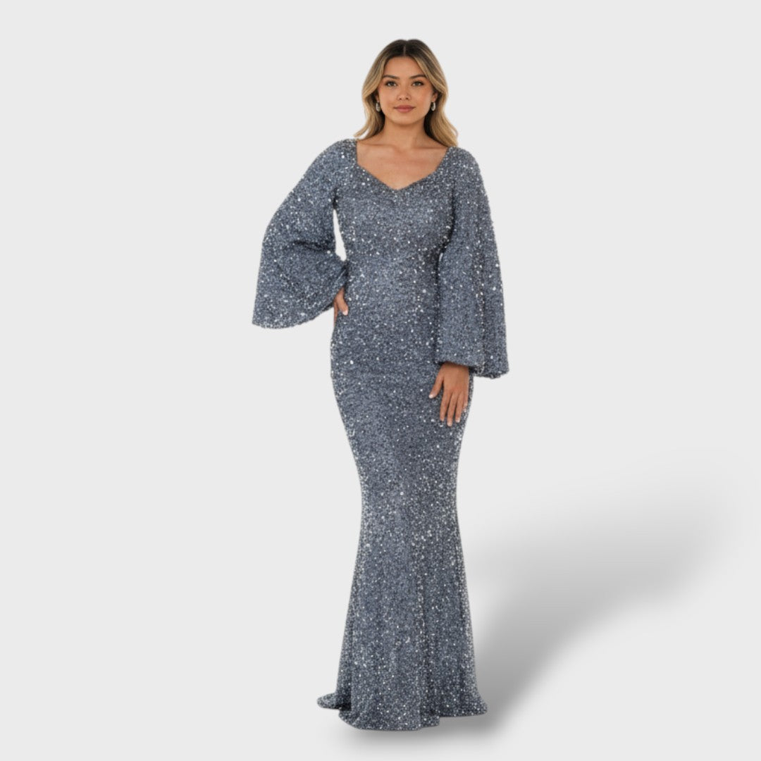 Mermaid Dress for Women with Long Sleeves