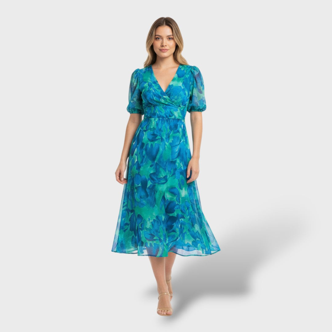 Elegant Floral Midi Dress