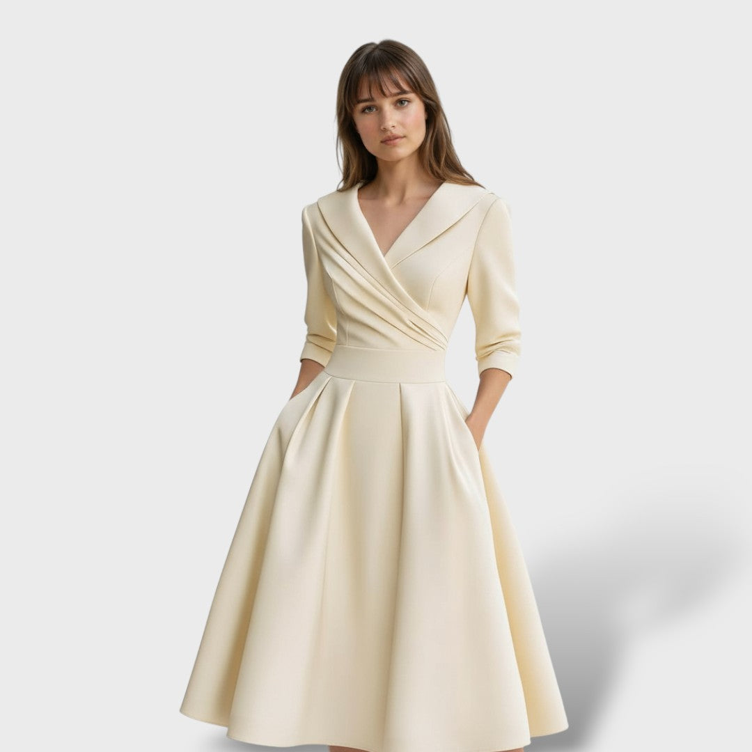 Elegant Satin Midi Dress
