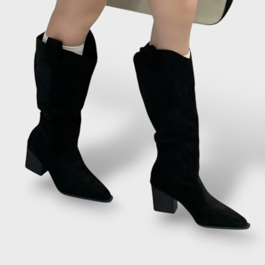 Modern High Leather Cowboy Boots