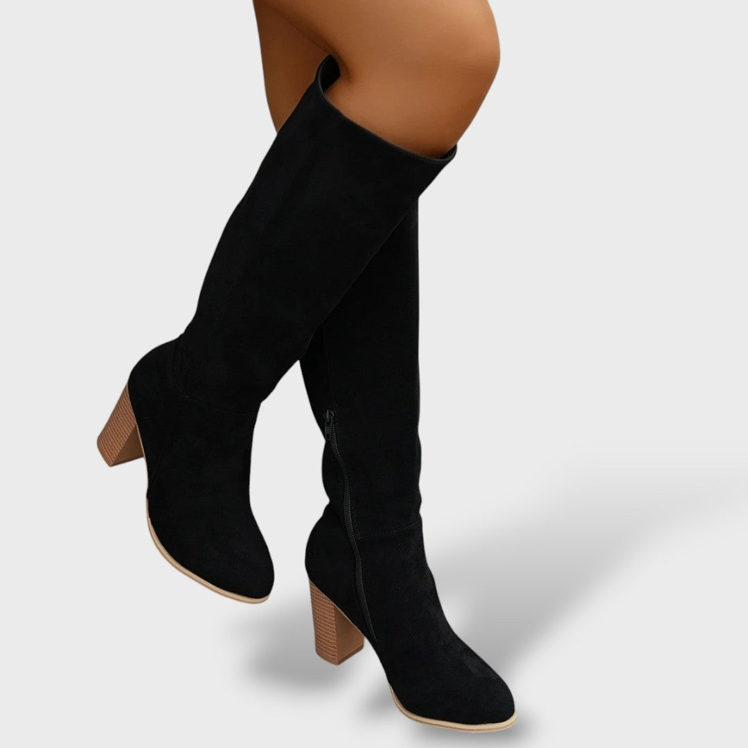 Women's Cowboy Boots Suede High Heel