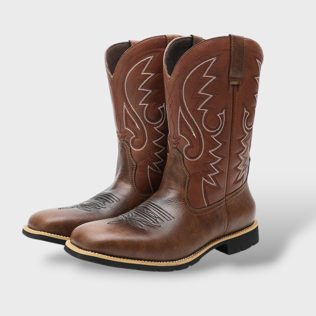 Embroidered Retro Cowboy Boots for Men