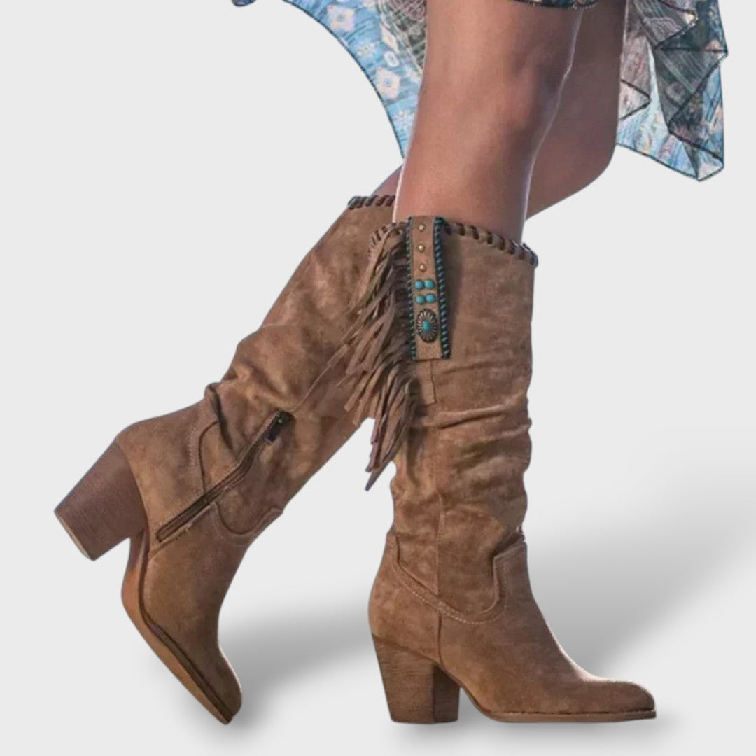 High Cowboy Boots – Heel and Buckle