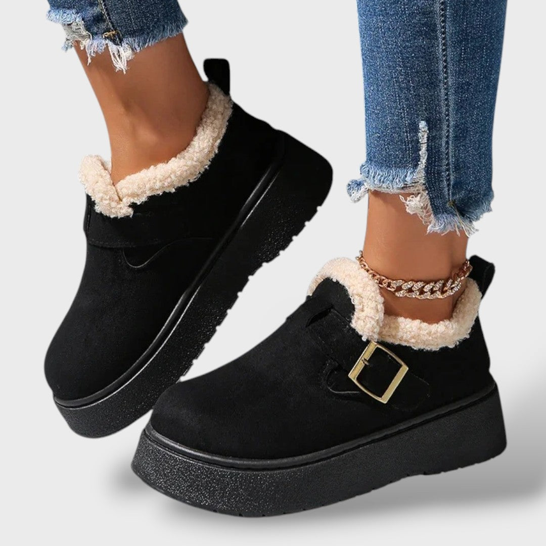 Snow Boots with Thick Sole and Fleece Lining