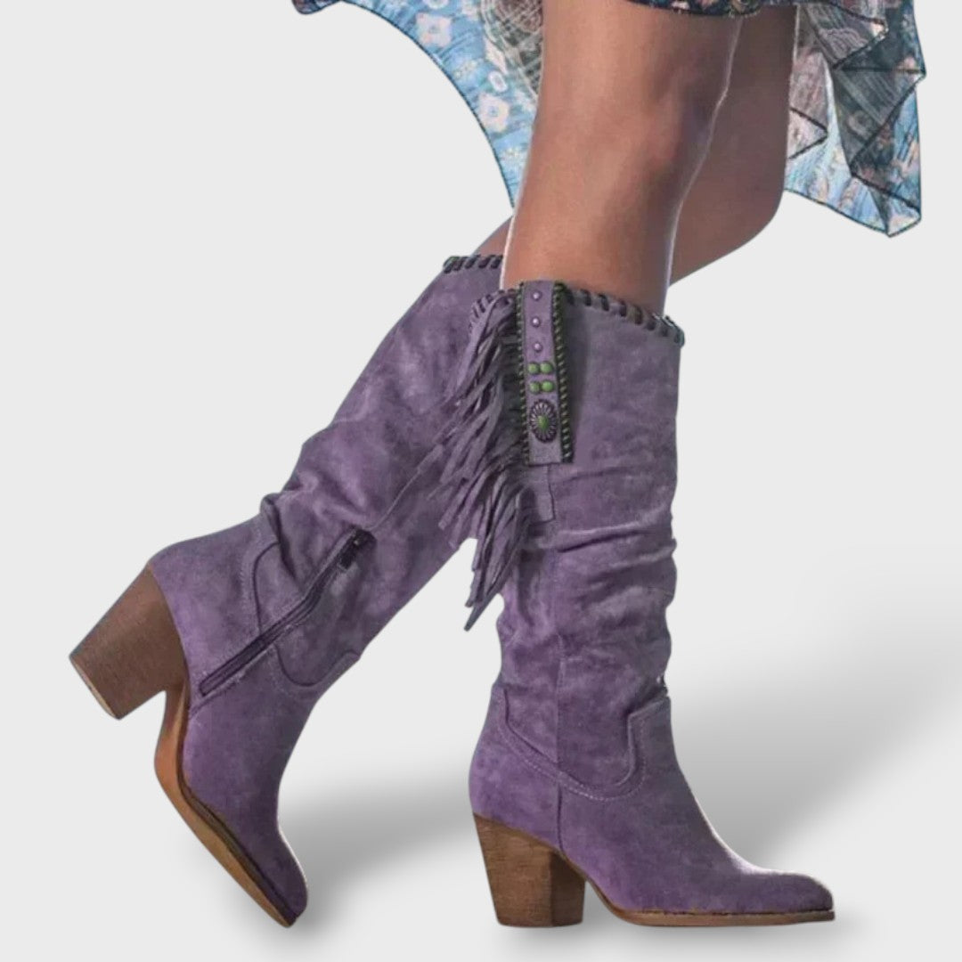High Cowboy Boots – Heel and Buckle