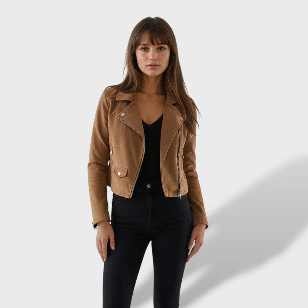 Isabel Elegant and Soft Short Suede Jacket